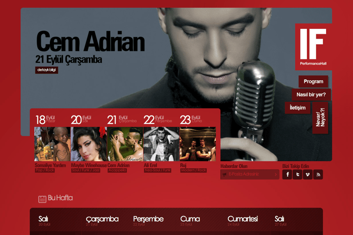 If Performance Hall website preview